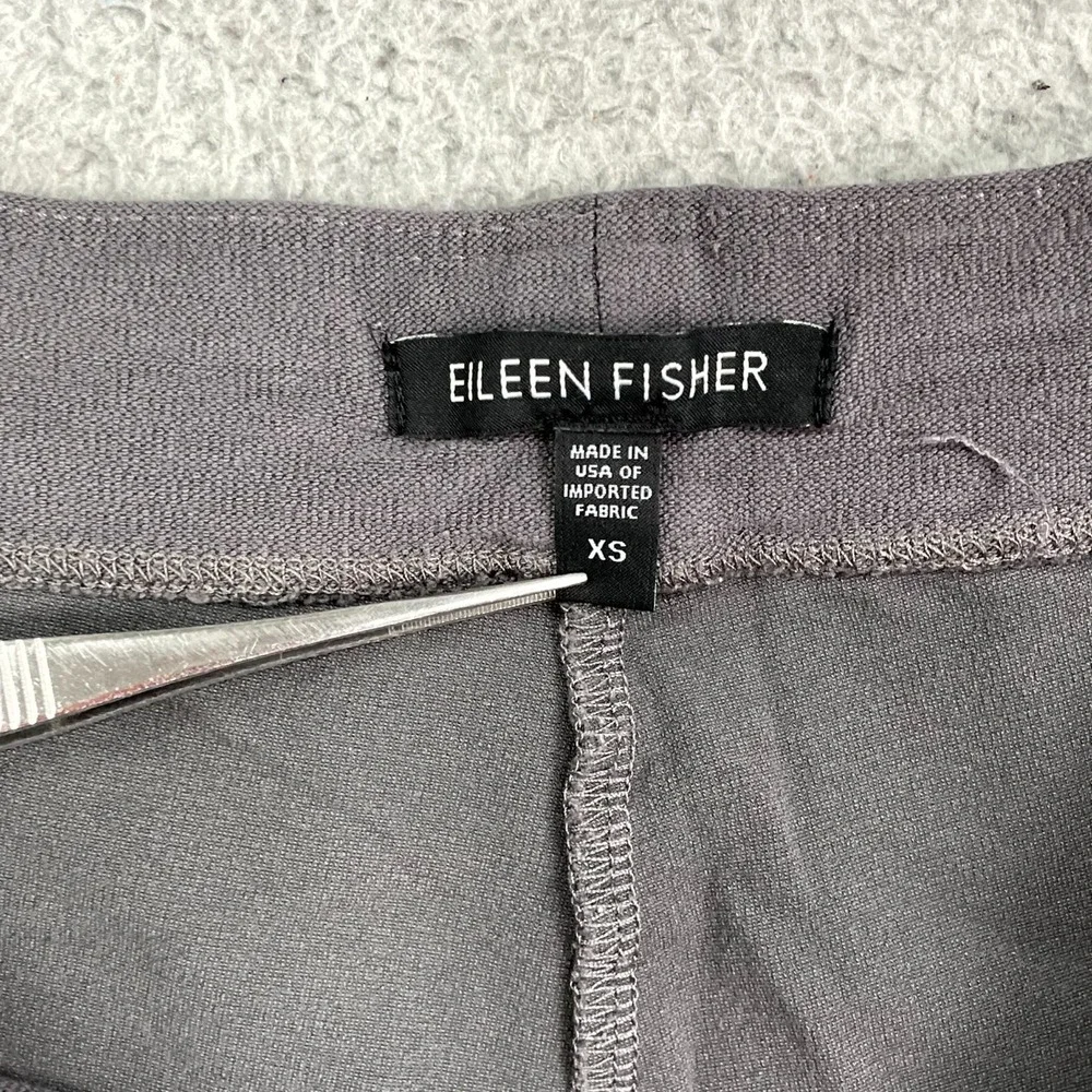 Eileen Fisher Ankle Pants Women 28x29.5* Gray Mid Rise Made in USA Casual Travel